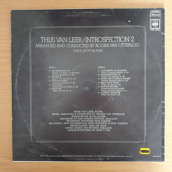 Thijs Van Leer  Introspection 2 - Vinyl LP Record - Very-Good+ Quality (VG+)
