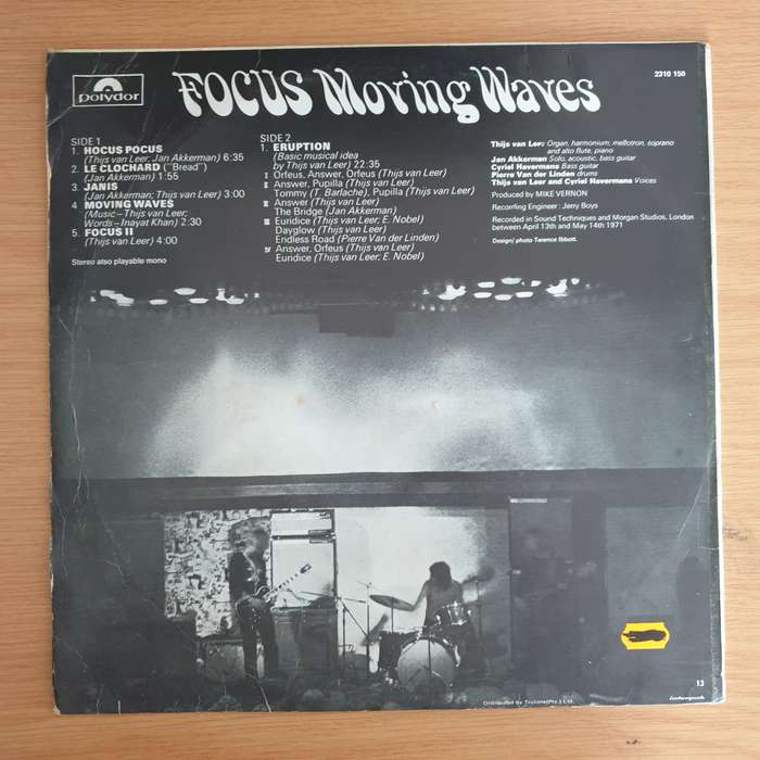 Focus - Moving Waves - Vinyl LP Record - Opened  - Very-Good Quality (VG)