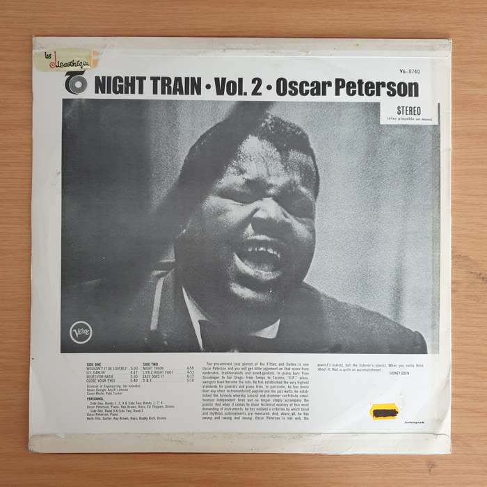 Oscar Peterson Trio  Night Train Vol. 2 - Vinyl LP Record  (VG+)