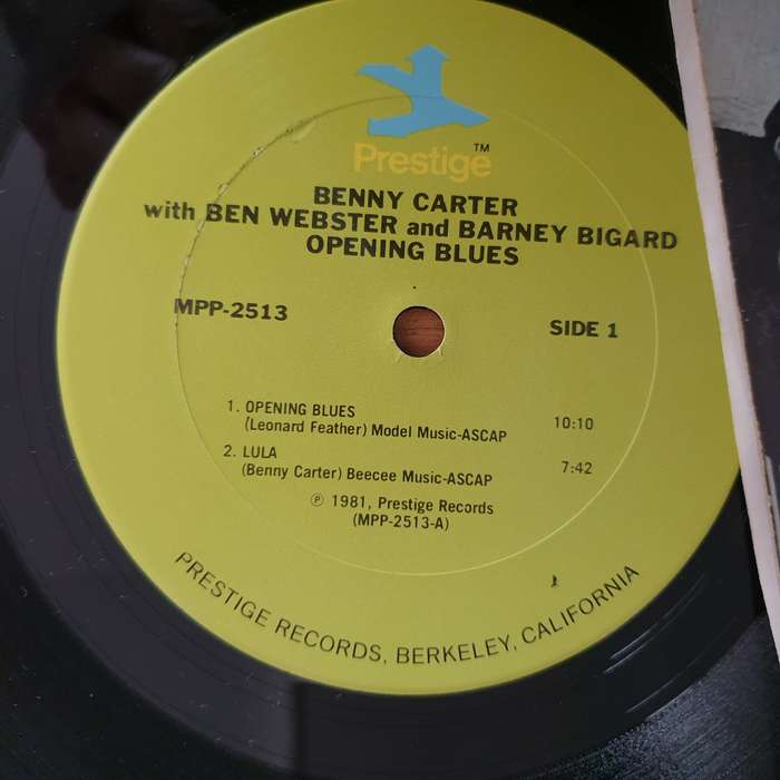 Benny Carter with Ben Webster and Barney Bigard - Opening Blues - Vinyl LP Record  (VG+)