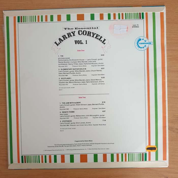 Larry Coryell  The Essential Larry Coryell - Vol.1  Vinyl LP Record  (VG+)