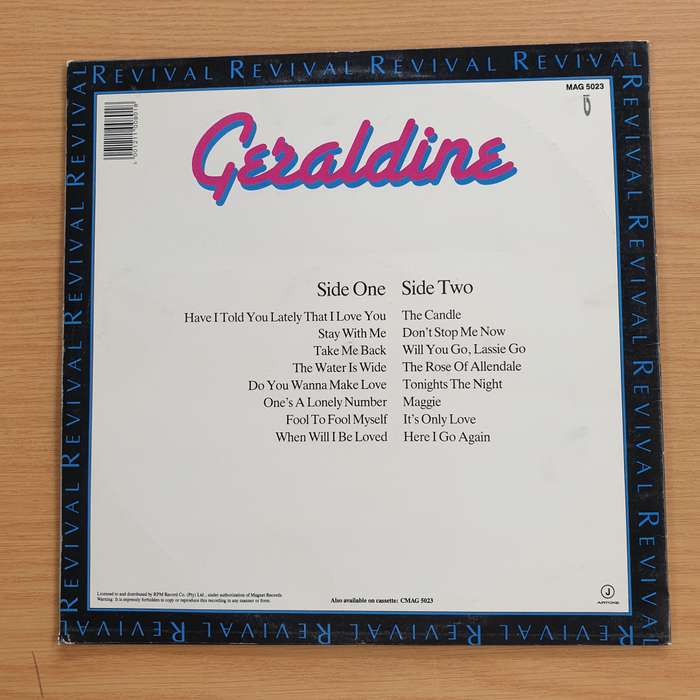 Geraldine - Revival Series - Vinyl LP Record (VG+)