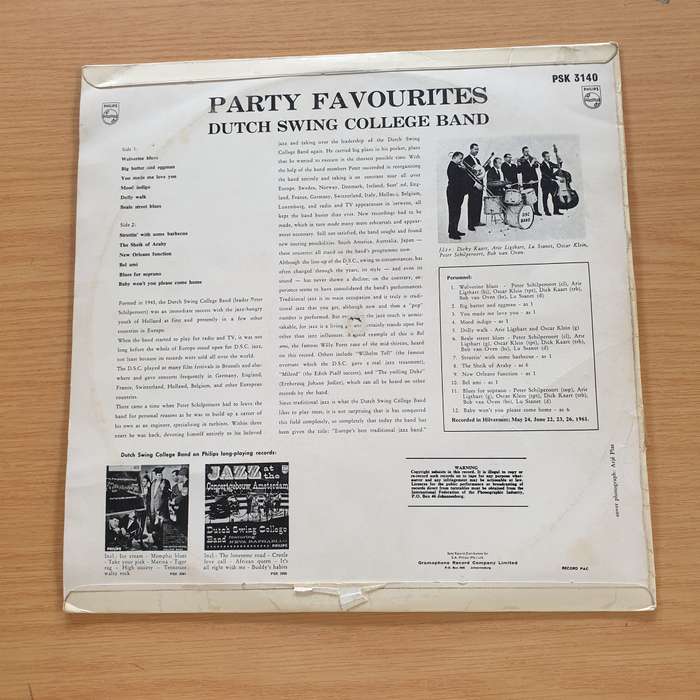 Dutch Swing College Band - Party Favourites - Vinyl LP Record (VG+)
