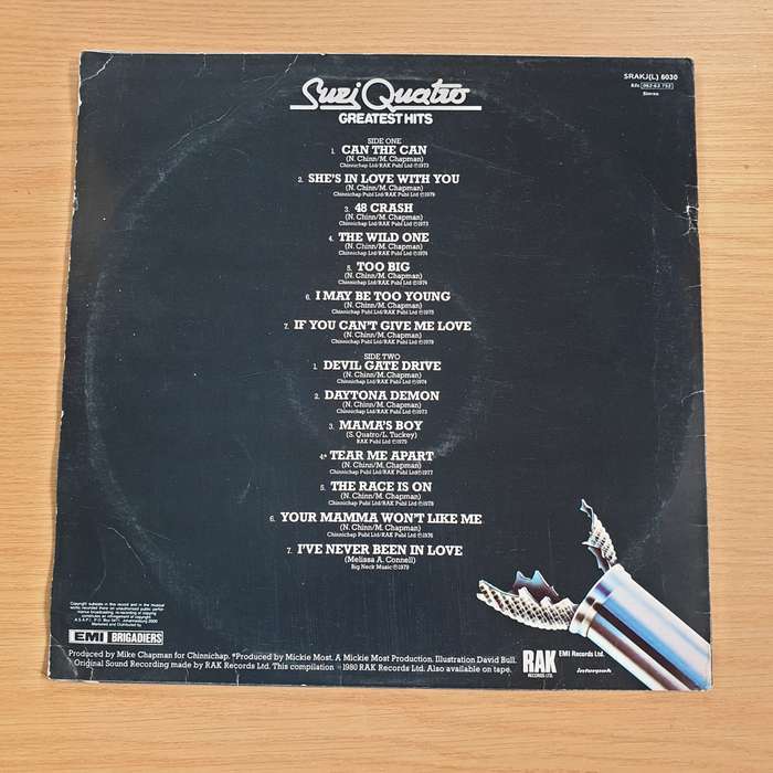 Suzi Quatro  Greatest Hits -  Vinyl LP Record  (VG)