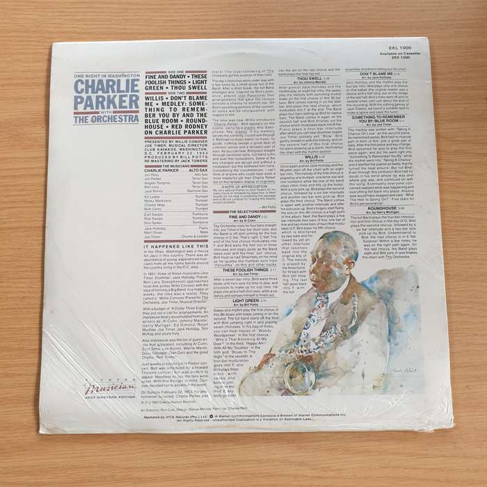 Charlie Parker With The Orchestra  One Night In Washington -  Vinyl LP Record - Sealed