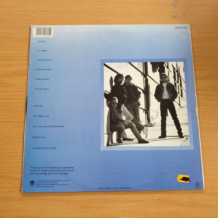 Supertramp  Free As A Bird - Vinyl LP Record  (VG+)