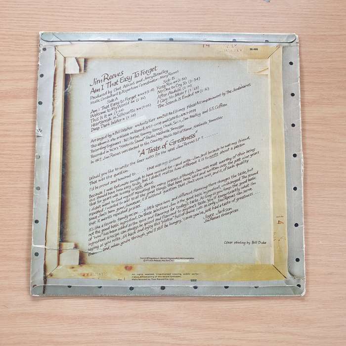 Jim Reeves  Am I That Easy To Forget -  Vinyl LP Record (VG+)