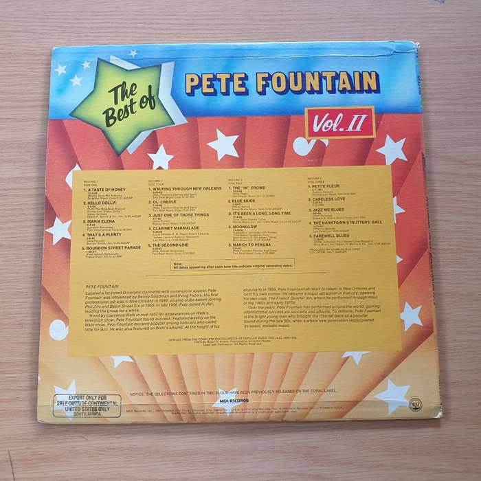 Pete Fountain  The Best Of Pete Fountain Vol. II -  Vinyl LP Record (VG+)