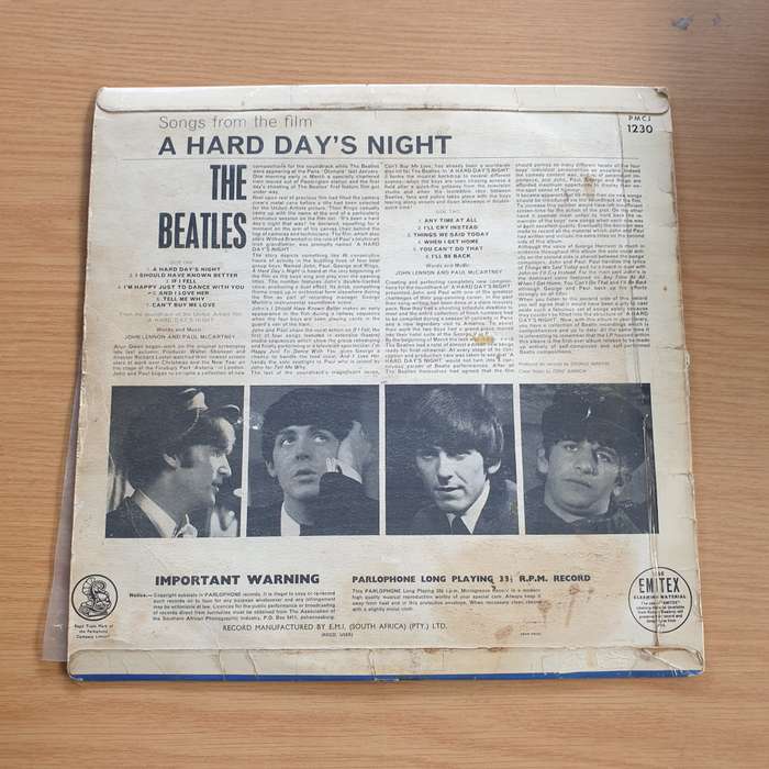 The Beatles  A Hard Day's Night - Vinyl LP Record  (VG)