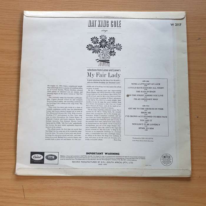 Nat King Cole  Nat King Cole Sings My Fair Lady - Vinyl LP Record  (VG-)