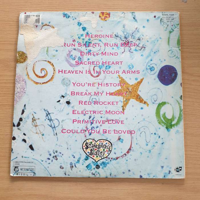 Shakespear's Sister  Sacred Heart  Vinyl LP Record  (VG)