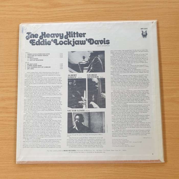 Eddie 'Lockjaw' Davis  The Heavy Hitter  Vinyl LP Record (VG+)