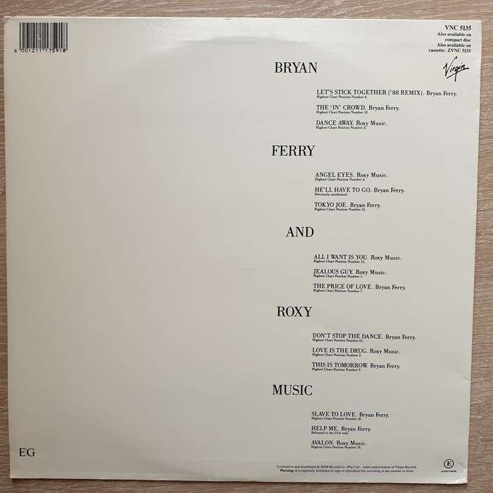 Bryan Ferry With Roxy Music  Bryan Ferry - The Ultimate Collection With Roxy Music - Vinyl ...