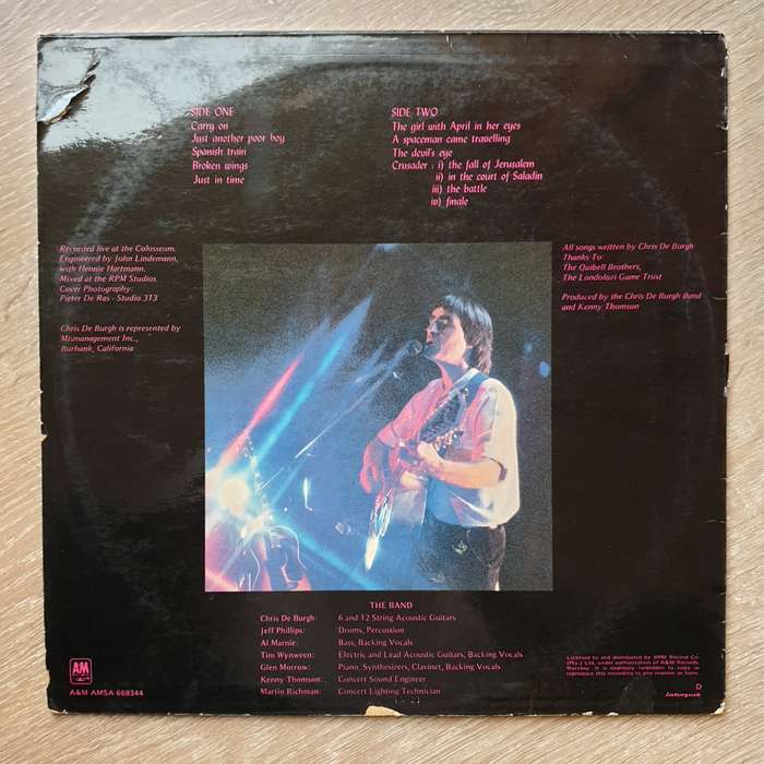 Chris de Burgh  Live In South Africa - Vinyl LP Record - Very-Good+ Quality (VG+)