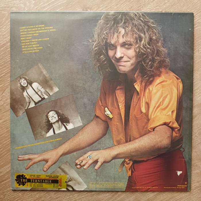 Peter Frampton  Where I Should Be - Vinyl LP Record - Very-Good+ Quality (VG+)