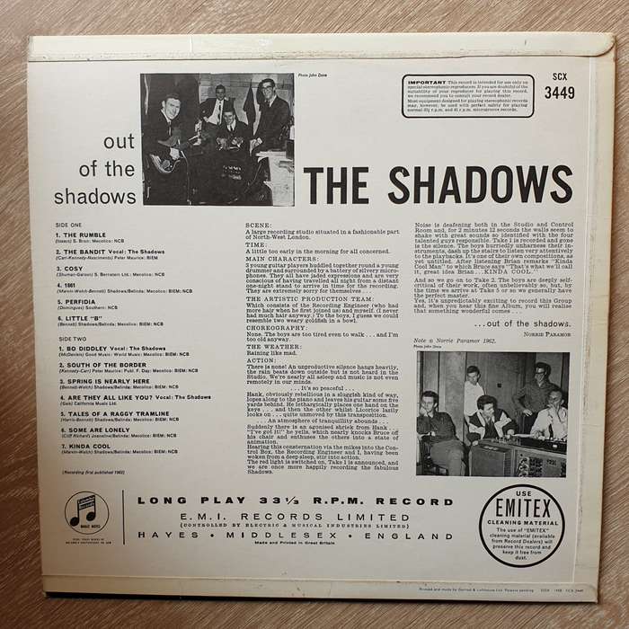 The Shadows  Out Of The Shadows -  Vinyl LP Record - Very-Good+ Quality (VG+)