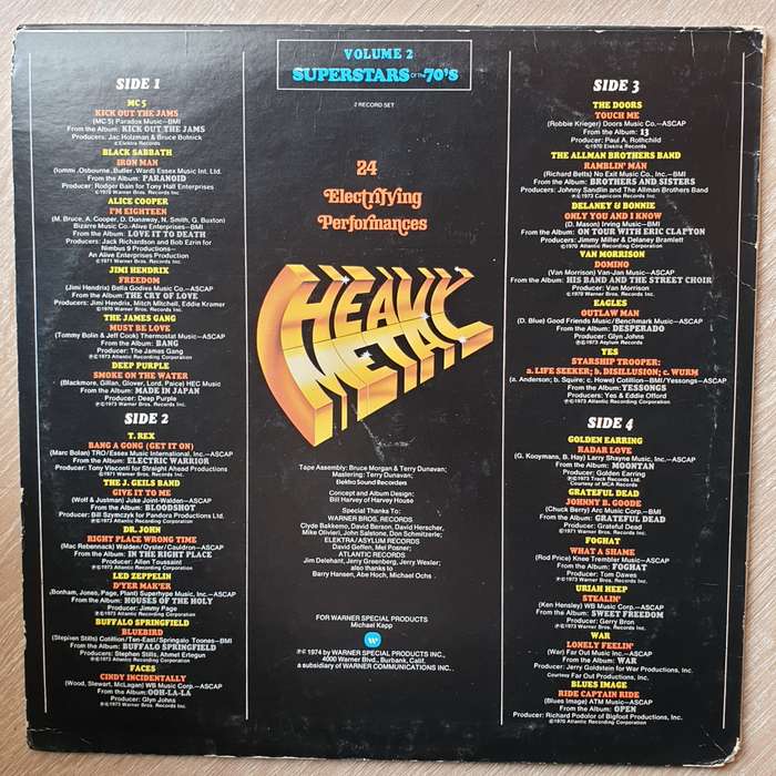 Heavy Metal - 24 Electrifying Performances -  Double Vinyl LP Record - Very-Good+ Quality (VG+)