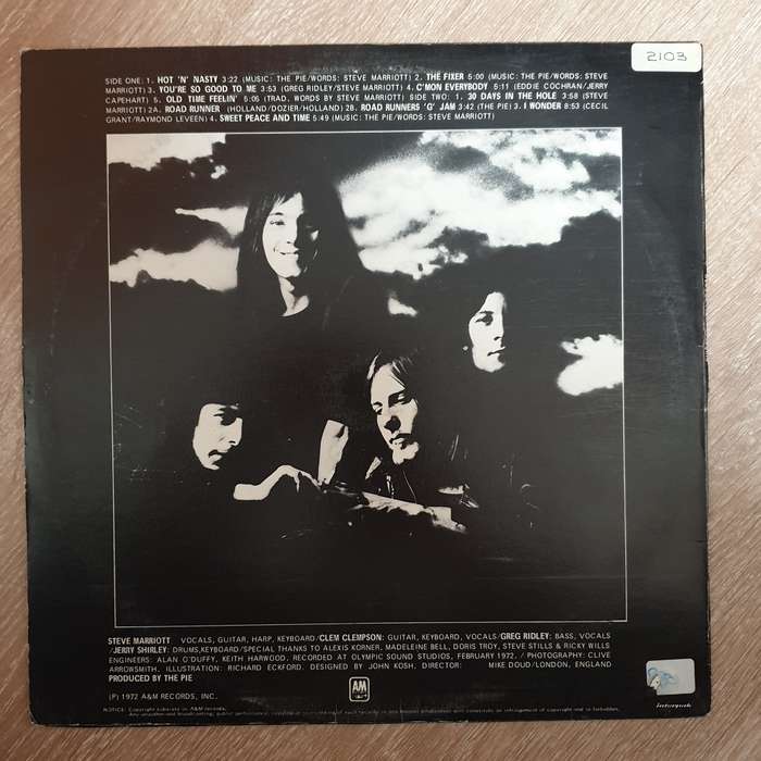 Humble Pie  Smokin' - Vinyl Record - Opened  - Very-Good+ Quality (VG+)