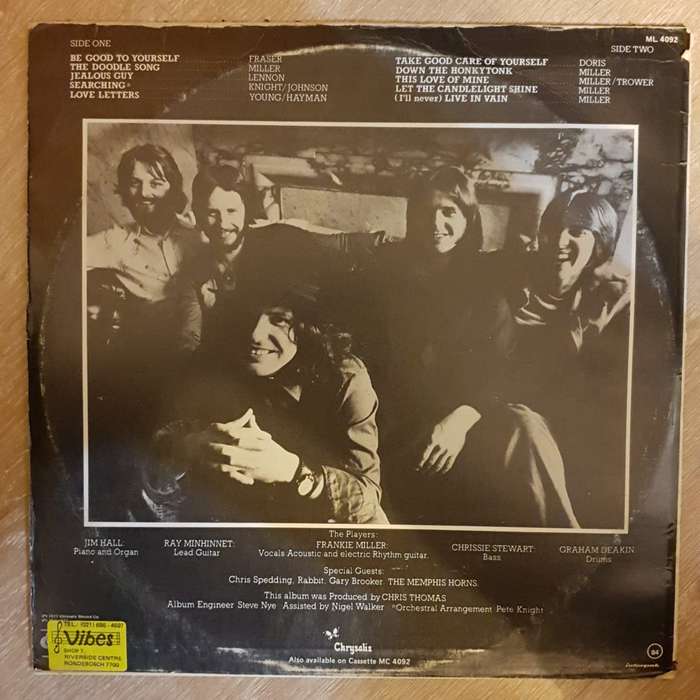 Frankie Miller  Full House -  Vinyl LP Record - Very-Good+ Quality (VG+)
