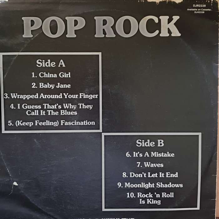 Pop Rock  Vinyl LP Record - Opened  - Good+ Quality (G+)