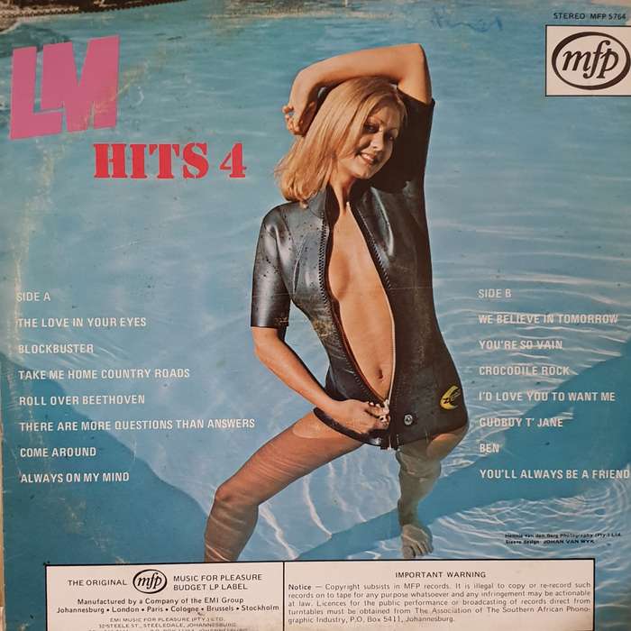 LM Hits Vol 4 -  Vinyl LP Record - Very-Good+ Quality (VG+)