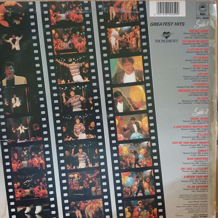 Shakin' Stevens - Greatest Hits - Vinyl LP Record - Opened  - Very-Good- Quality (VG-)