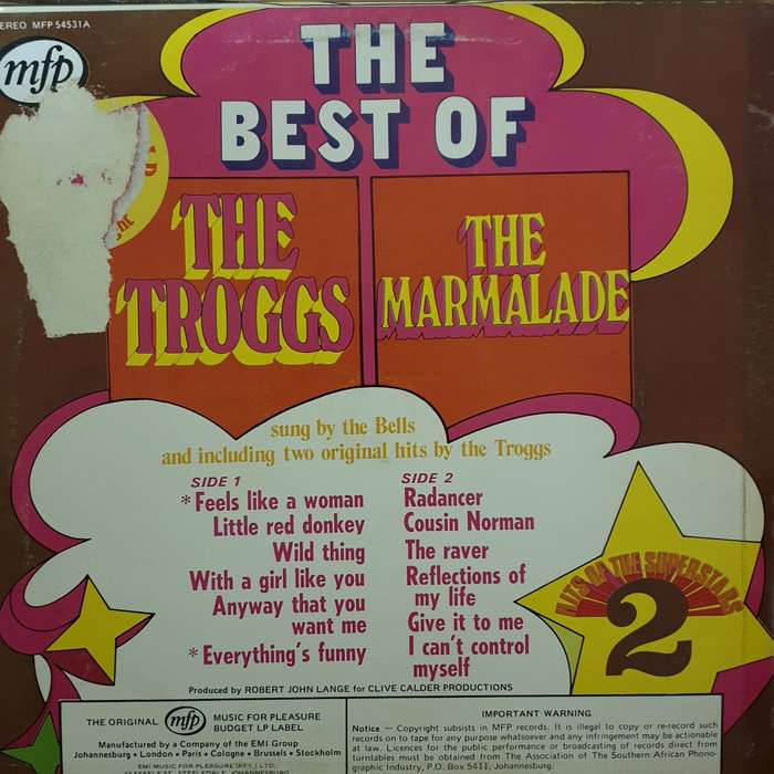 The Best of The Troggs/ The Marmalade  - Vinyl LP Record - Opened  - Very-Good- Quality (VG-)