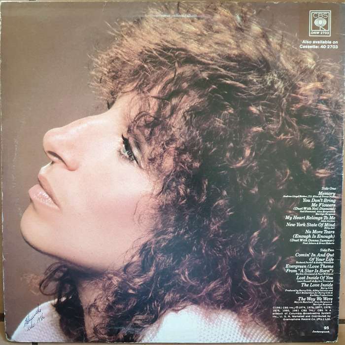 Barbra Streisand - Memories - Vinyl LP Record - Very-Good Quality (VG)