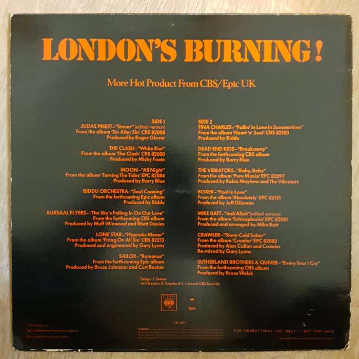 London's Burning! - Original Artists (Judas Priest, Clash...) - Vinyl LP Record - Very-Good+ Qual...