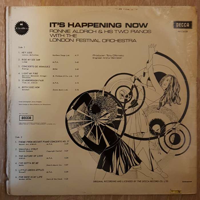 Ronnie Aldrich  It's Happening Now -  Vinyl LP Record - Very-Good+ Quality (VG+)