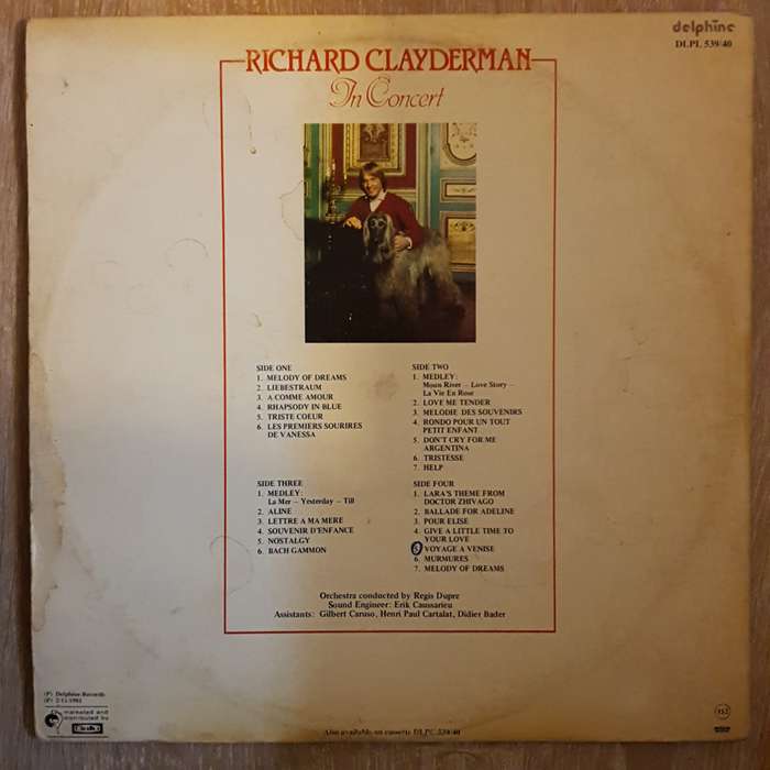 Richard Clayderman - In Concert -  Double Vinyl Record - Opened  - Very-Good- Quality (VG-)