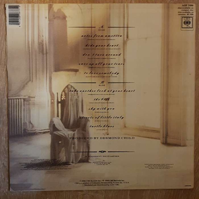 Bonnie Tyler  Hide Your Heart -  Vinyl LP Record - Very-Good+ Quality (VG+)