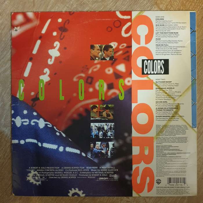 Colors (Original Motion Picture Soundtrack) -  Vinyl LP Record - Very-Good+ Quality (VG+)