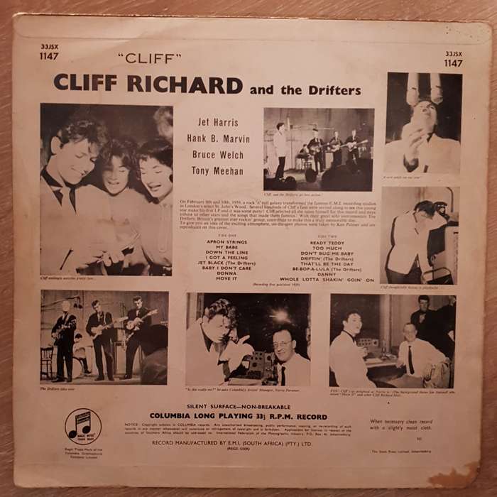 Cliff Richard And The Drifters  Cliff - Vinyl LP Record - Opened  - Good Quality (G)