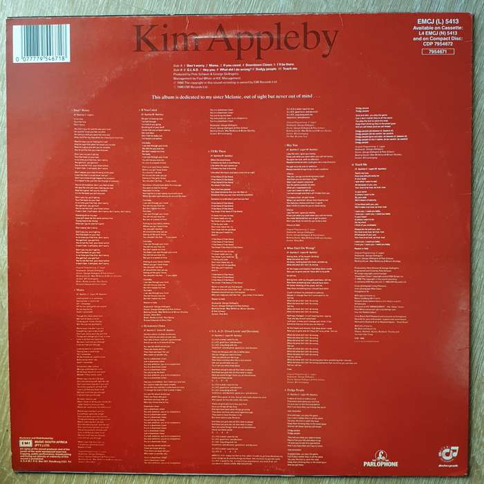Kim Appleby  Kim Appleby - Vinyl  Record - Very-Good+ Quality (VG+)