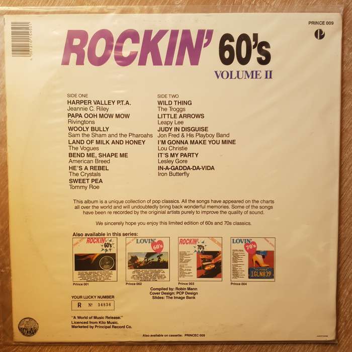 Rockin' 60's Volume II - Original Artists -  Vinyl LP Record - Very-Good+ Quality (VG+)