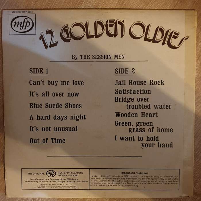 12  Golden Oldies -  Vinyl LP Record - Very-Good+ Quality (VG+)