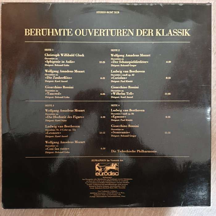 The Czech Philharmonic Orchestra  Berühmte Ouvertüren Der Klassik -  Vinyl LP Record  - V...