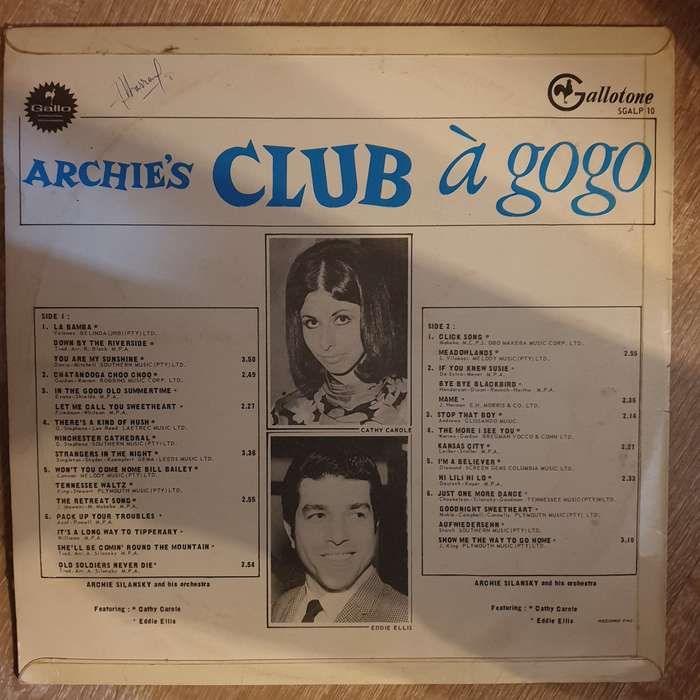 Archie Silansky, Cathy Carole, Eddie Ellis  Archie's Club A Go Go -  Vinyl LP Record - Very...