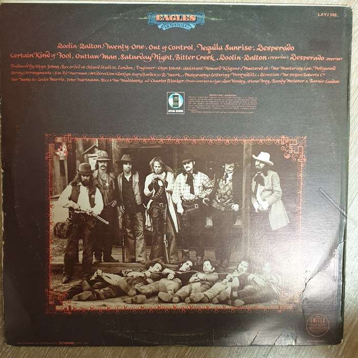 Eagles  Desperado  Vinyl LP  Record  - Very-Good+ Quality (VG+)