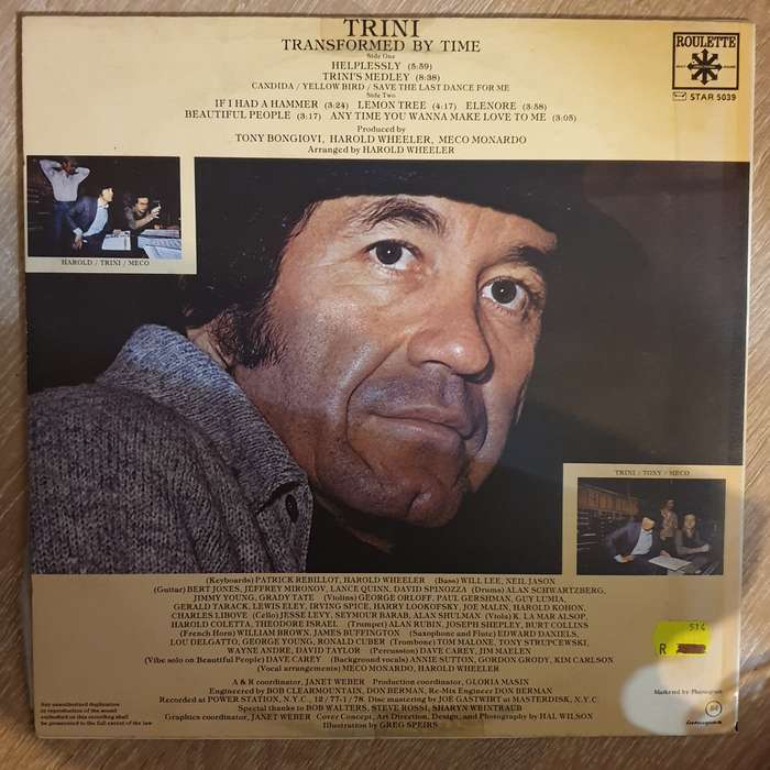 Trini  Transformed By Time -  Vinyl LP Record - Very-Good+ Quality (VG+)