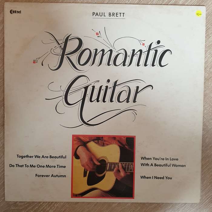 Paul Brett  Romantic Guitar -  Vinyl LP Record  - Very-Good+ Quality (VG+)