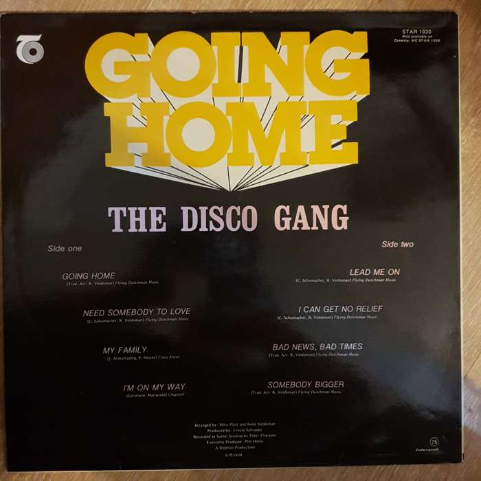 The Disco Gang  Going Home - Vinyl LP Record - Very-Good+ Quality (VG+)