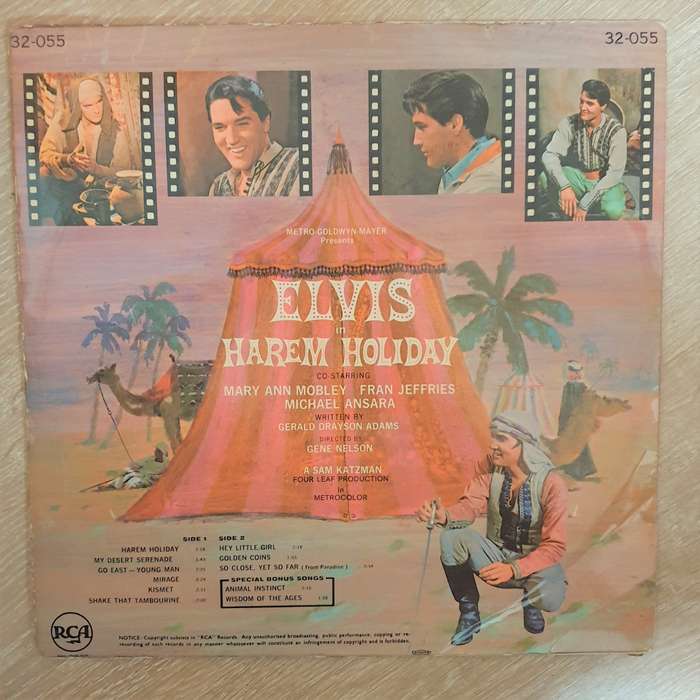Elvis Presley  Harum Scarum - Vinyl LP Record - Opened  - Very-Good- Quality (VG-)