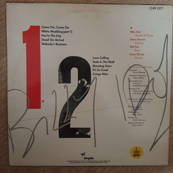 Billy Idol  Billy Idol -  Vinyl LP Record  (VG+)