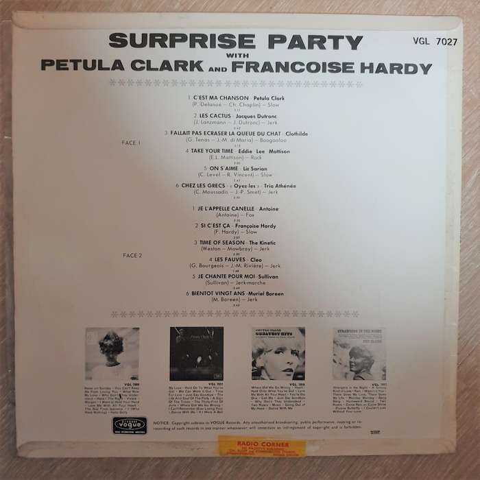 Surprise Party With Petula Clark And Francoise Hardy -  Vinyl LP Record - Opened  - Very-Good Qua...