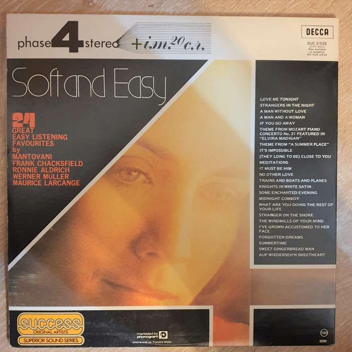 Soft And Easy - Phase 4 - 24 Great Easy Listening Favourites - Vinyl LP Record (VG+)