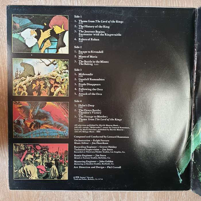 The Lord Of The Rings - Leonard Rosenman   The Original Soundtrack - Double Vinyl LP Record...