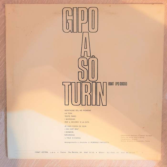 Gipo  A So Turin - Vinyl LP Record - Opened  - Very-Good+ Quality (VG+)