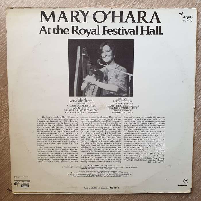 Mary O'Hara  At The Royal Festival Hall  - Opened    Vinyl LP Record - Opened  - Very...